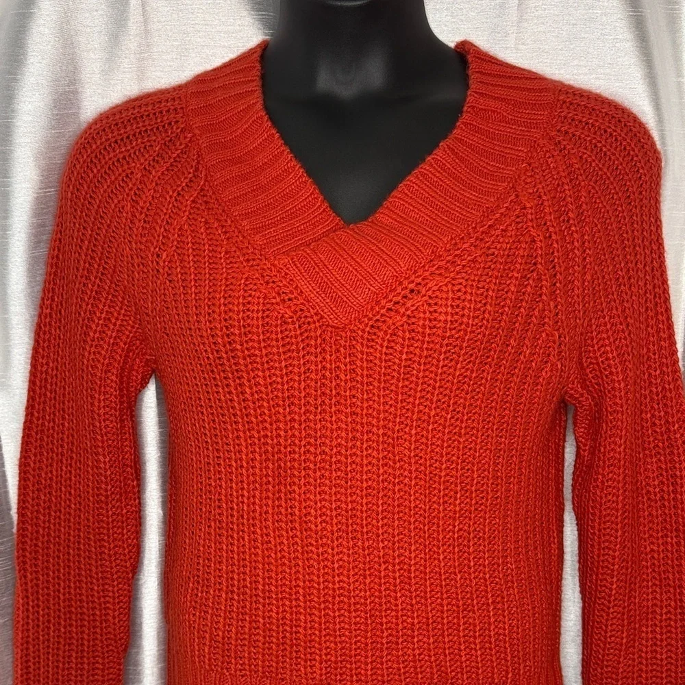 A.N.A. Molten Lava V Neck Acrylic Knit Oversized Sweater Women’s XS NWT